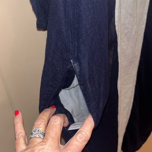 Sigrid Olsen long linen combo kaftan/ cover up size large - Picture 6 of 9